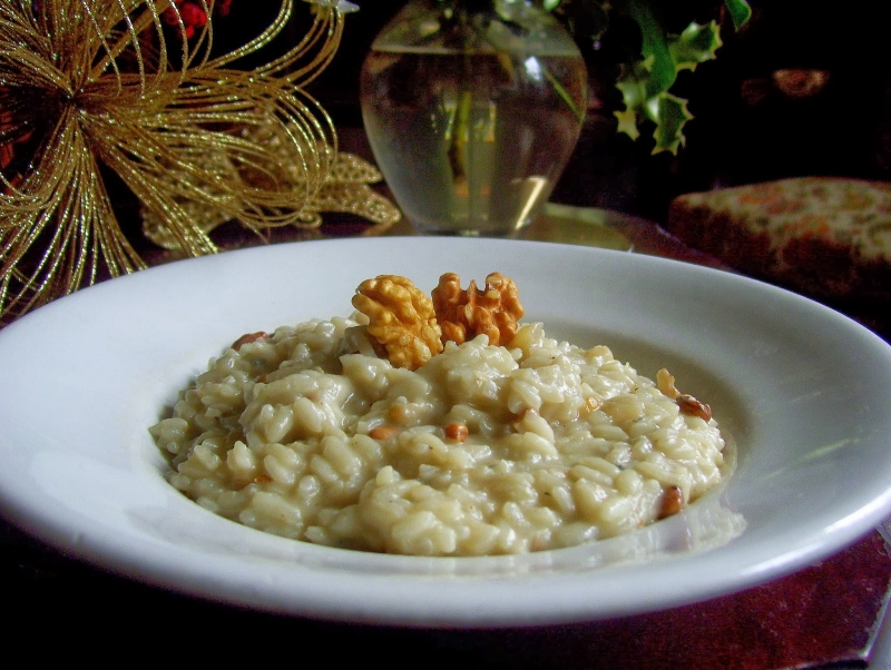Risotto z gorgonzolą i gruszką