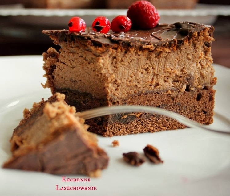 Sernik czekoladowy na spodzie brownie