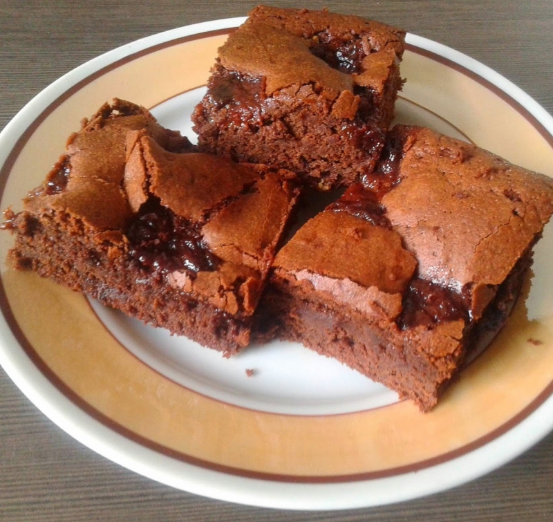 Brownie z powidłami
