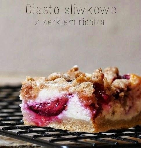 Ciasto śliwkowe z serkiem ricotta