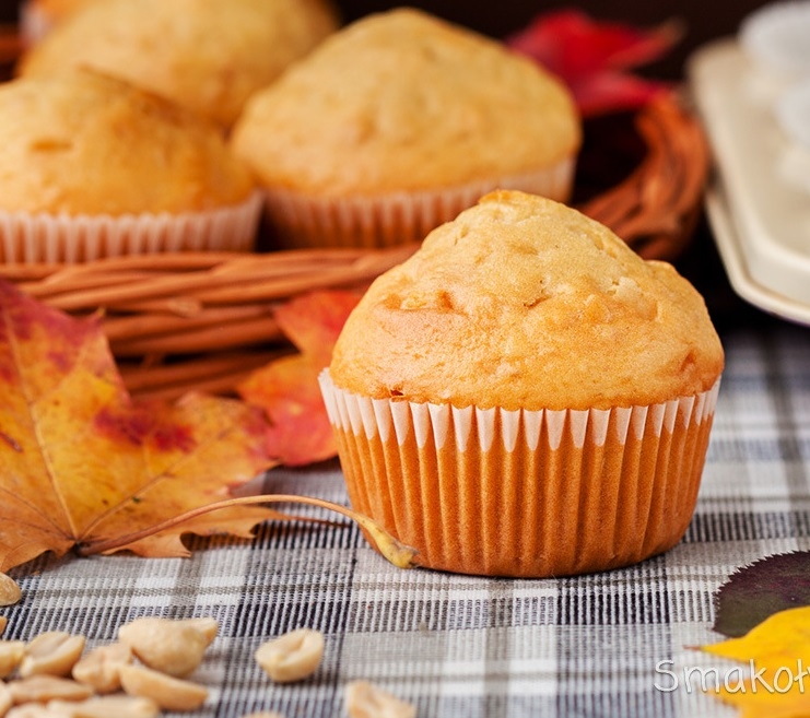 Muffiny z masłem orzechowym