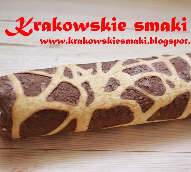 Rolada żyrafa z kremem budyniowym i gala